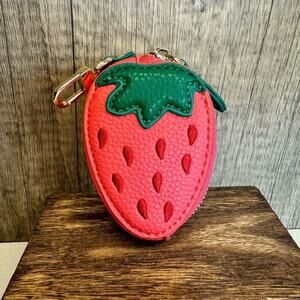 Strawberry Pouch Purse Charm Fruit Keychain NeW FAST SHIP